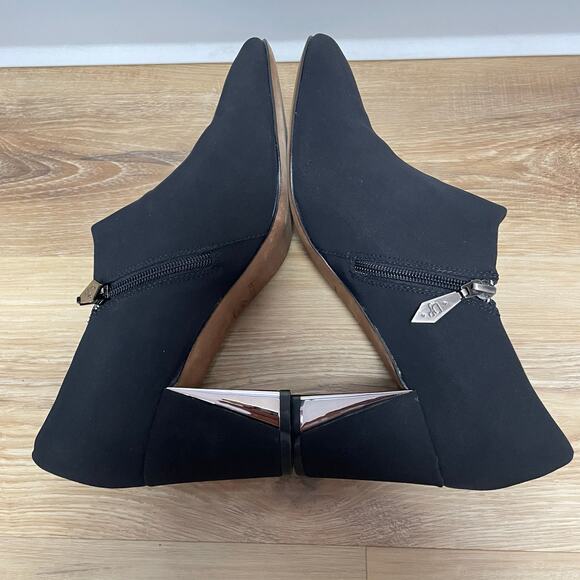 Donald Pliner Stretch Crepe Square Toe Block Heel Shooties Black Size 11 - Picture 6 of 10